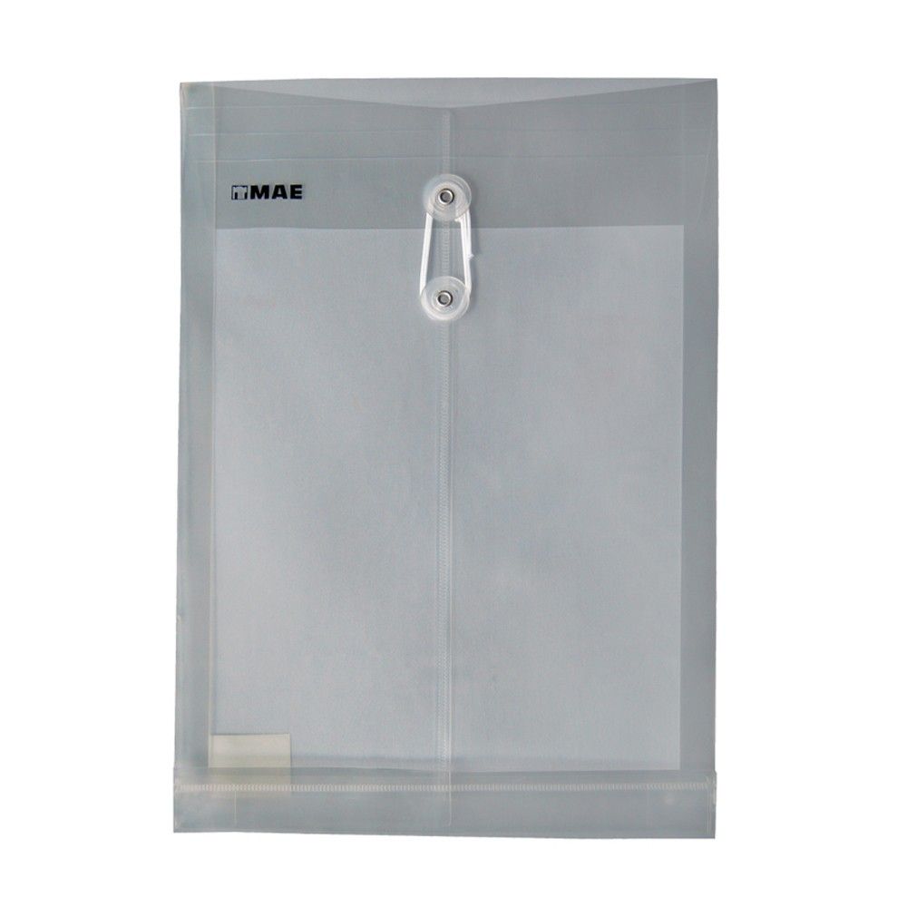 Sobre Vertical Oficio Con Hilo Color Humo