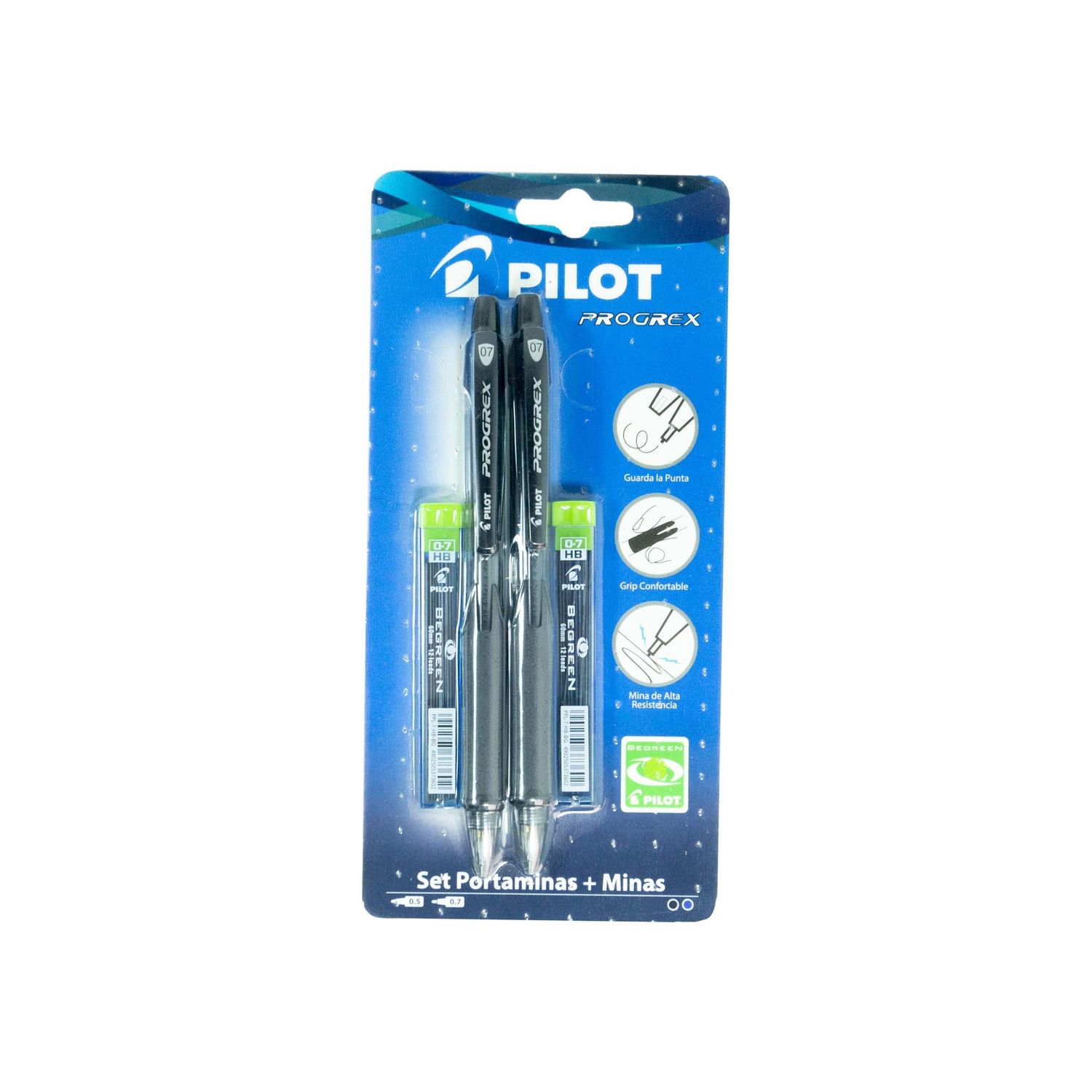 Set Portaminas Pilot Progrex + Minas 0.7mm x2und