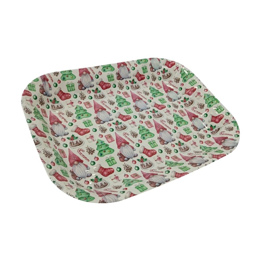 Bandeja 38X28Cm Plástico Navidad
