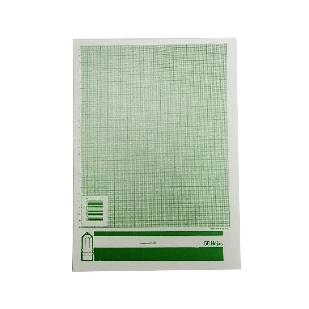 Block Milimetrado Bond 1/8 50 hojas Nessan