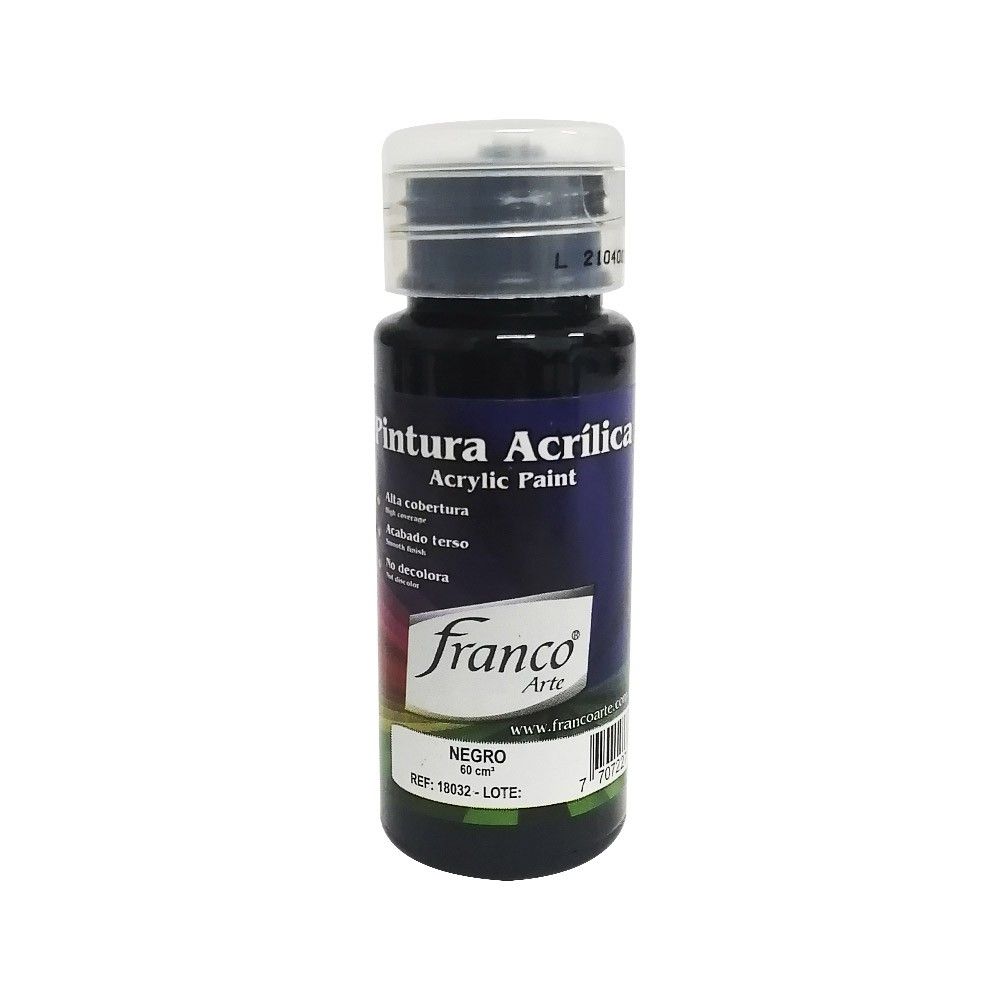 Acrílico Frio Franco Color Negro 47 60Cc