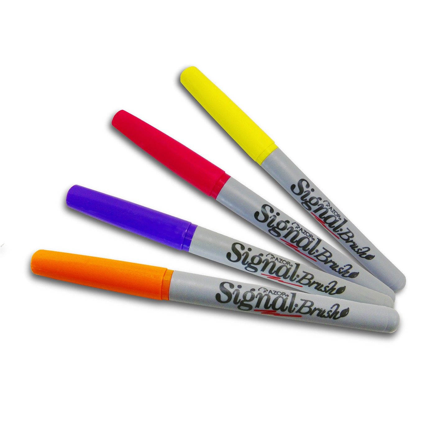 Marcador Permanente Punta Pincel Azor X4 Und Colores Sutidos
