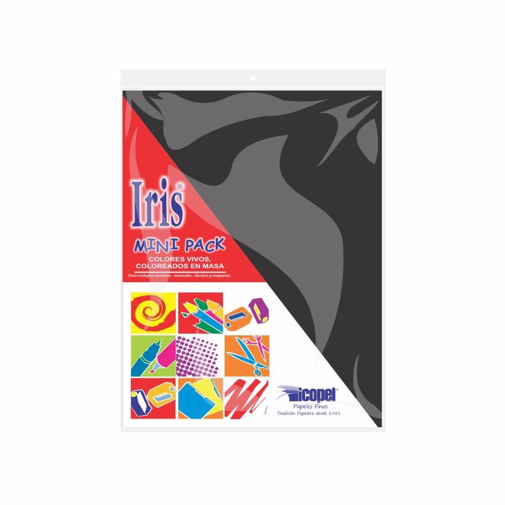 Minipack Iris-Ultra Icopel Carta 50 Hojas Negro
