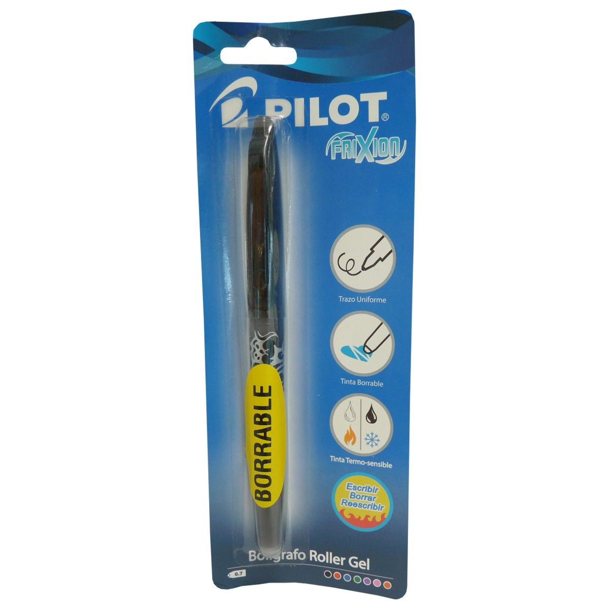 Esfero Pilot Frixion Borrable Roller Gel Negro 0.7mm