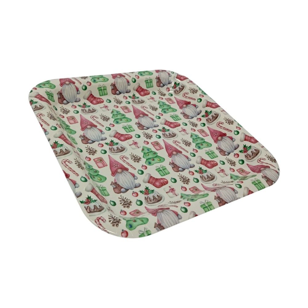 Bandeja 29X29Cm Plástico Navidad