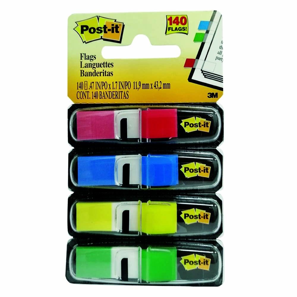 Banderitas 3M 4x4 Colores Neón surtido 11,9x43,2mm x140 und