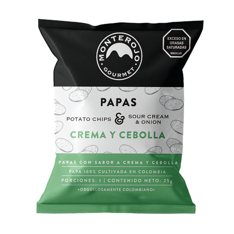 Papas Crema Y Cebolla 25g Monterojo