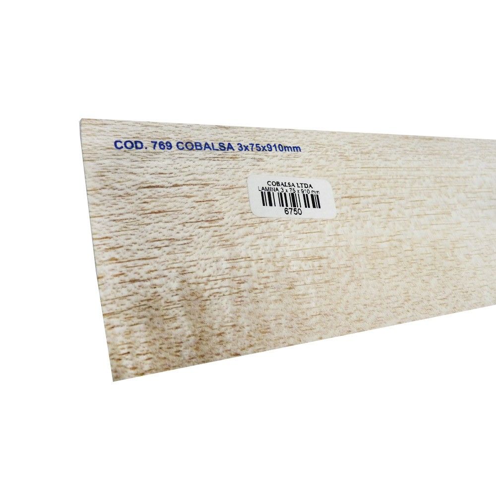 Lamina De Balso 3 mm x 75 mm x 910 mm