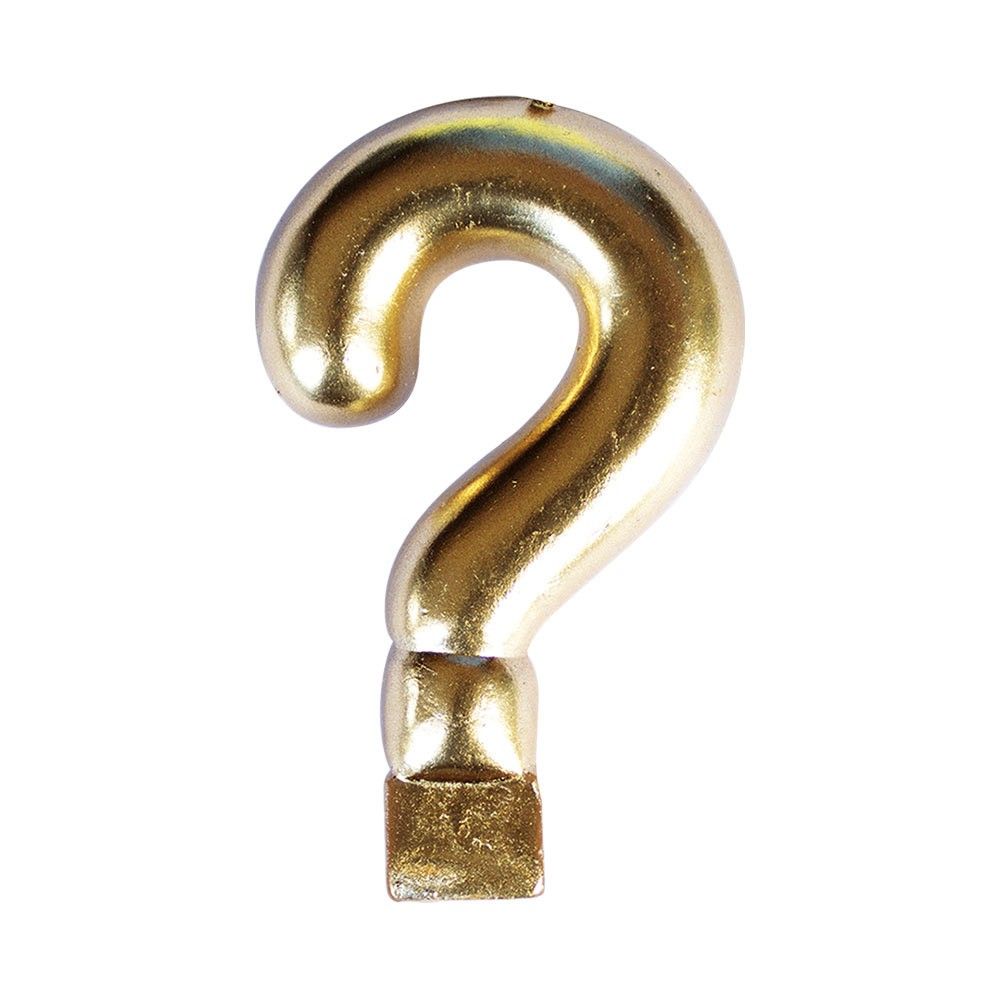 Velita Signo De Interrogación Sempertex Dorada