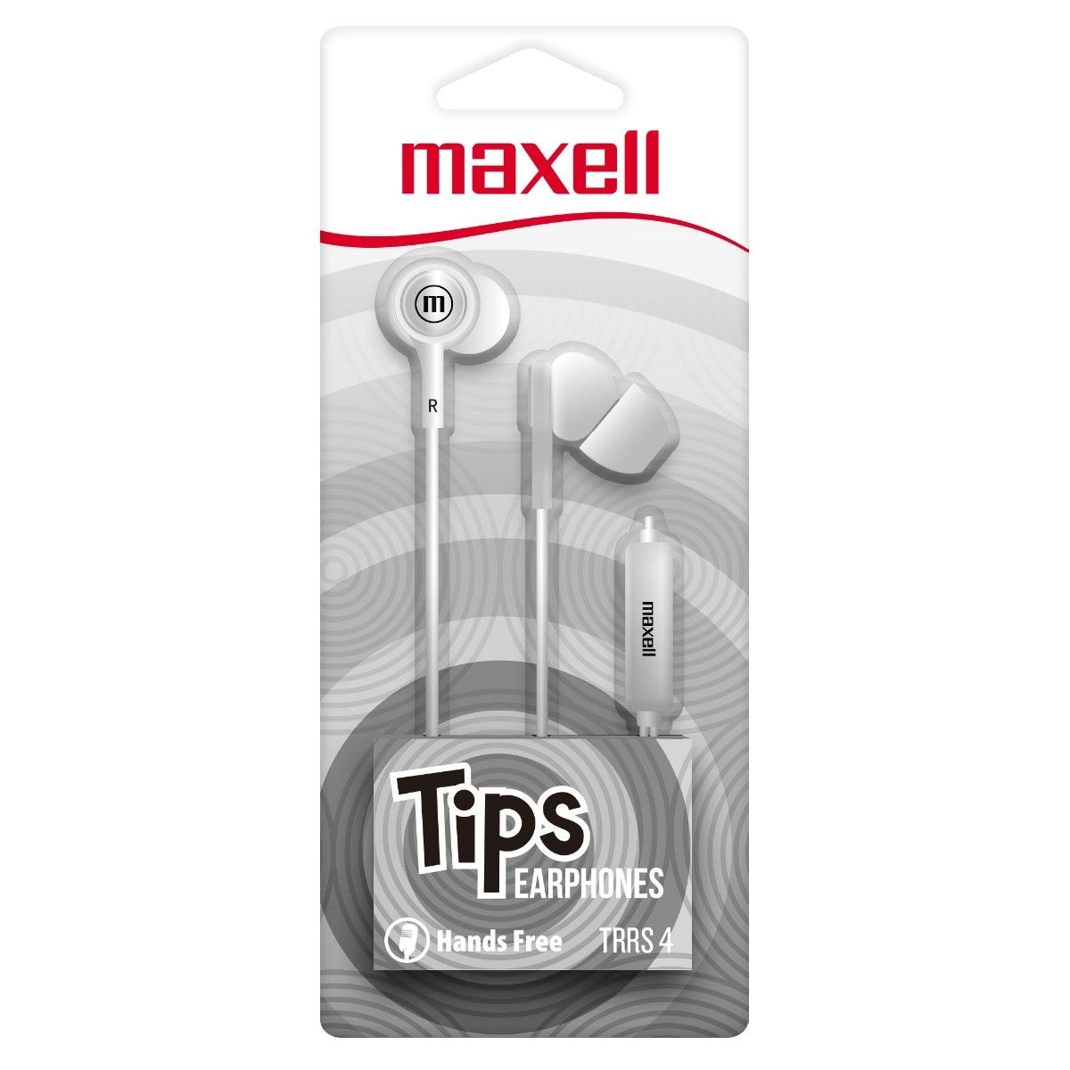 Audífonos Maxell In-Tips in ear Stereo Buds W/Mic WHT