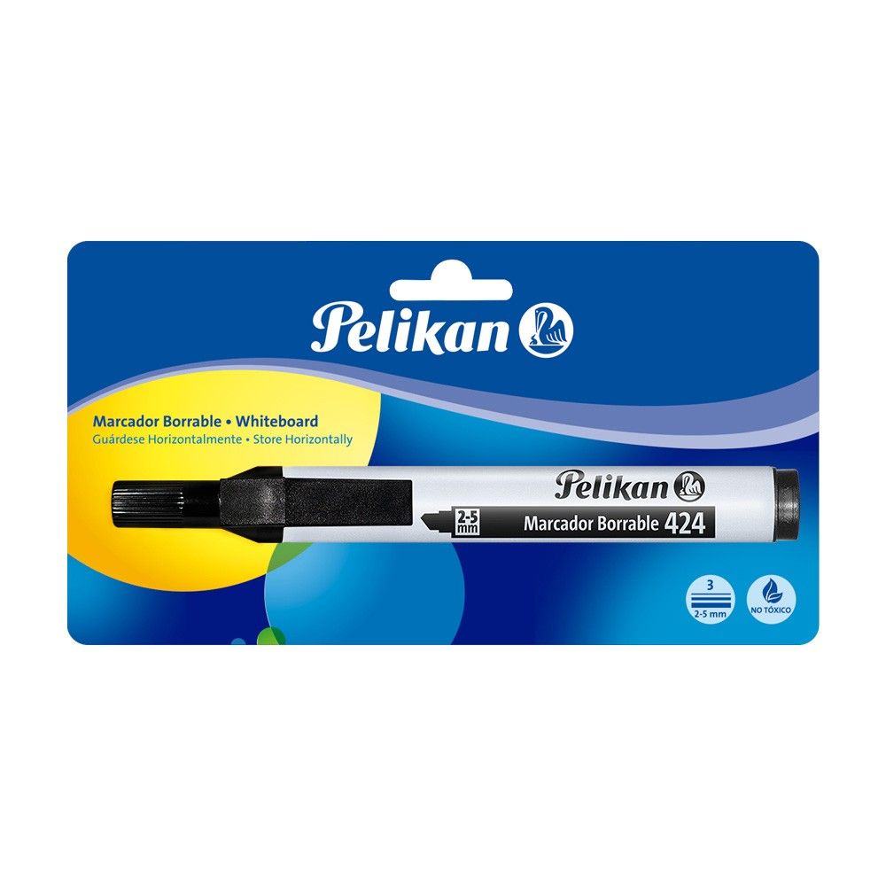 Marcador Borrable Pelikan 424 2.5mm Negro