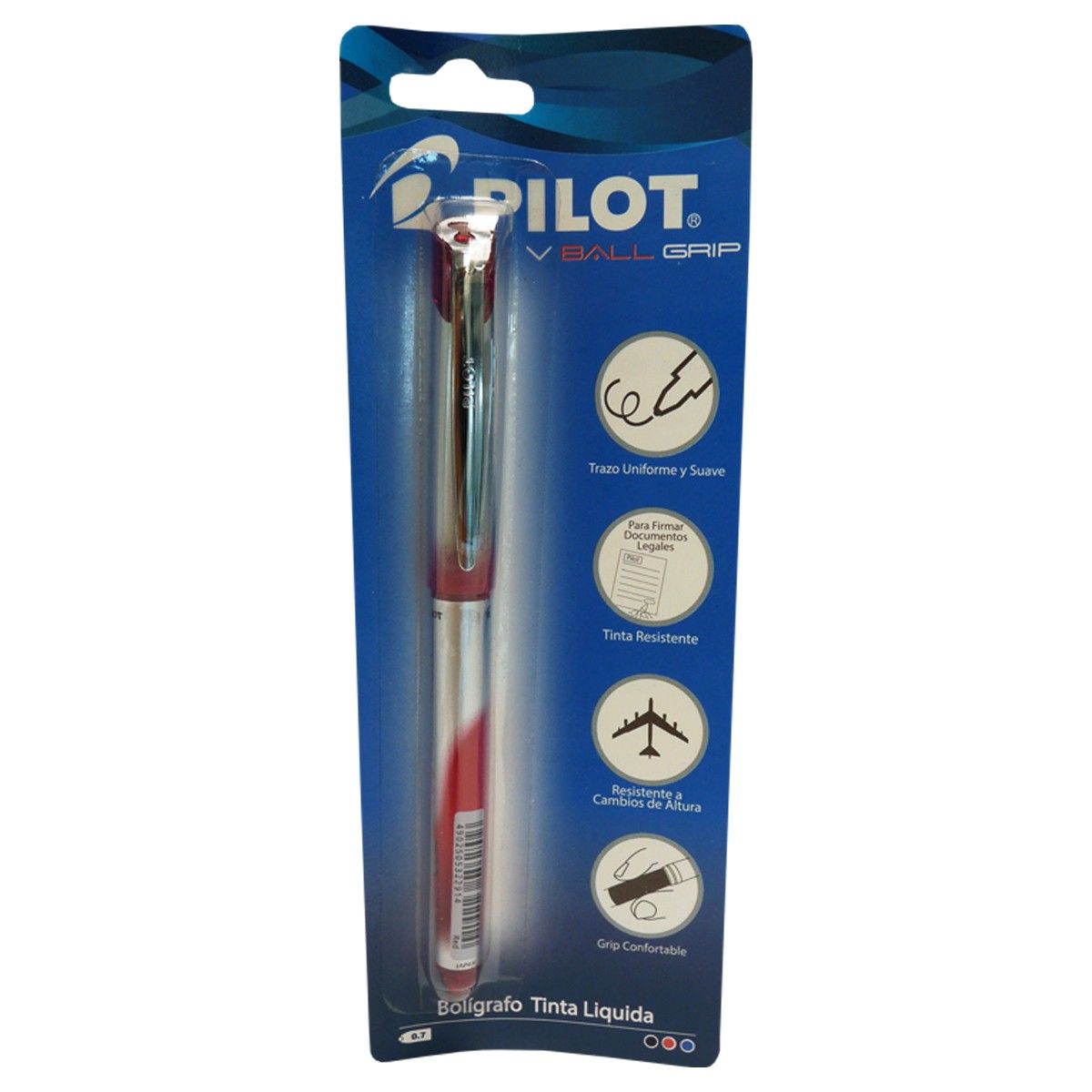 Esfero Pilot V Ball Grip Roller Rojo 0.7mm