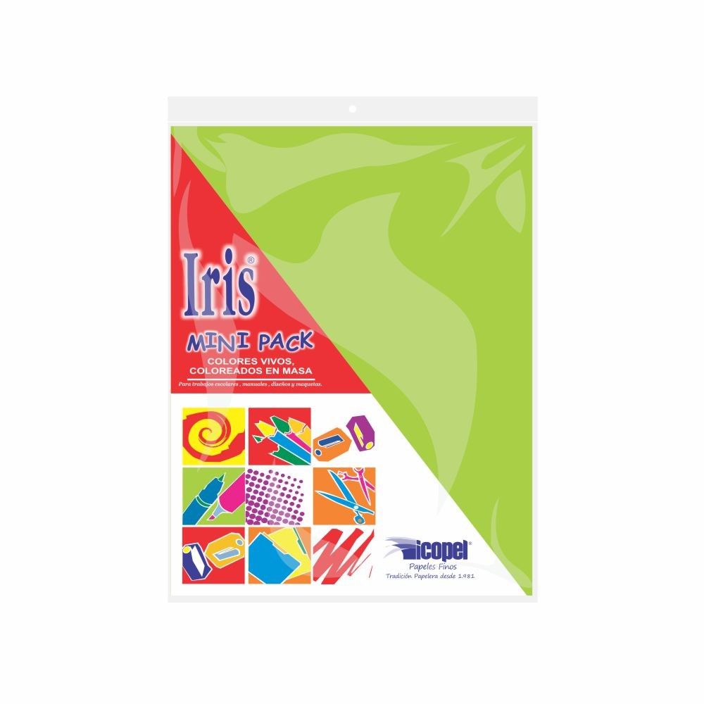 Minipack Iris-Ultra Icopel Carta 50 Hojas Verde Billar