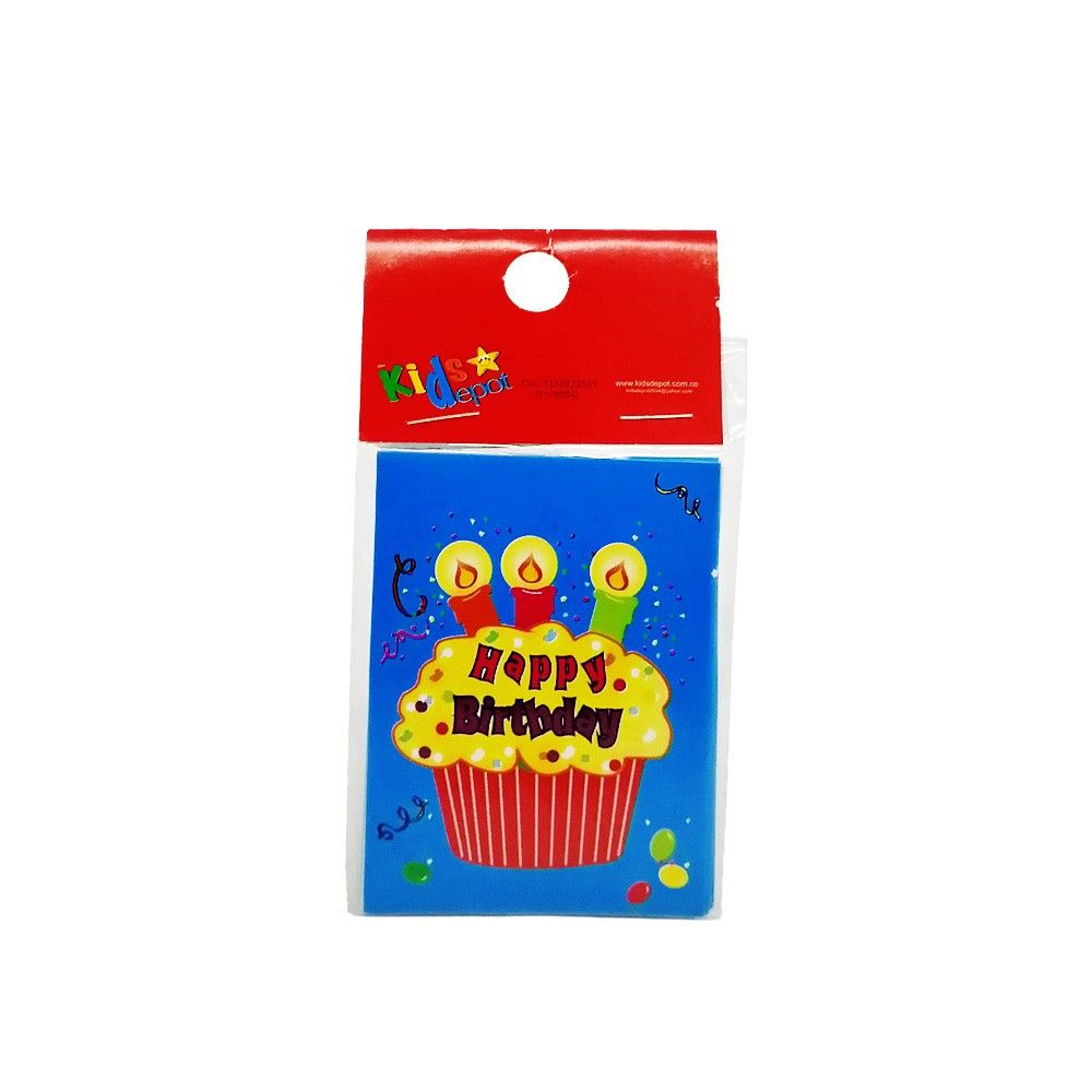 Tarjeta Happy Birhday Diseño  Ponque Velas Adhesivas x15