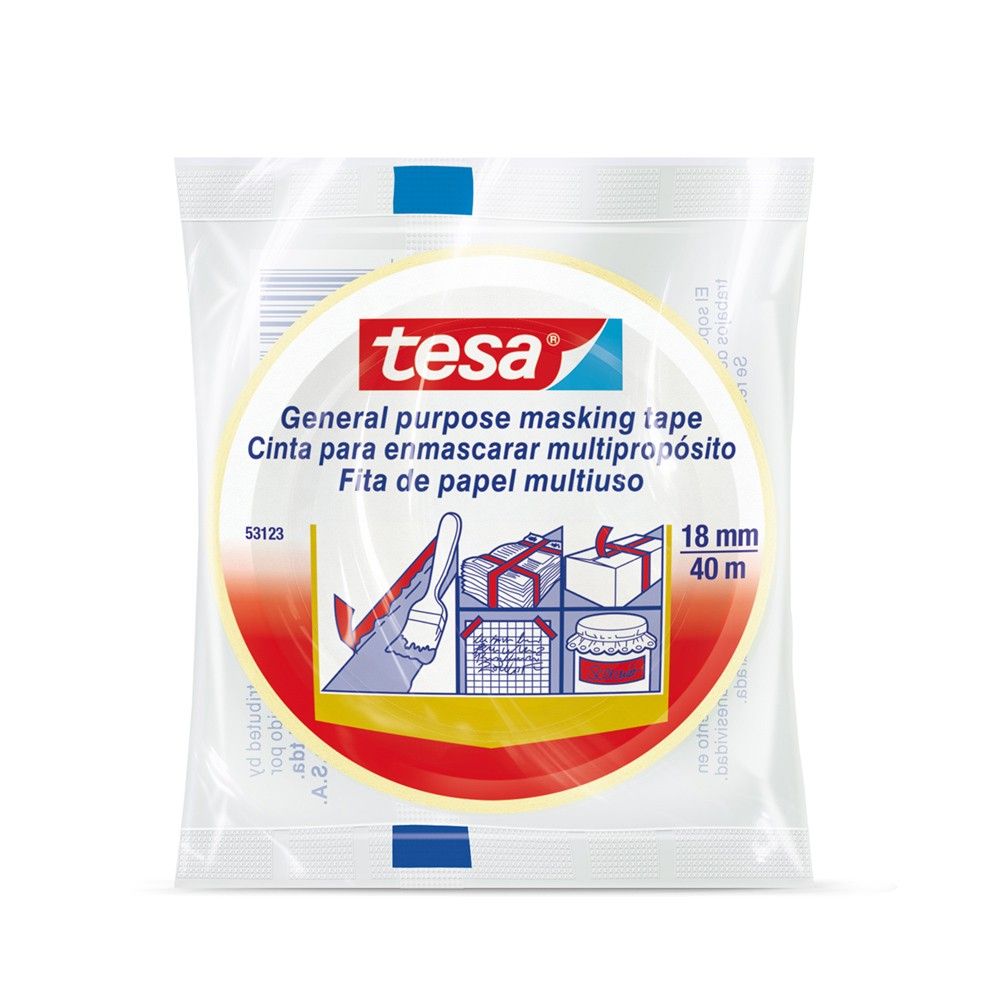 Cinta Pegante Tesa de Enmascarar 18mm x40mts
