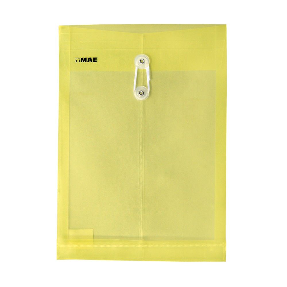 Sobre Vertical Oficio Con Hilo Color Amarillo