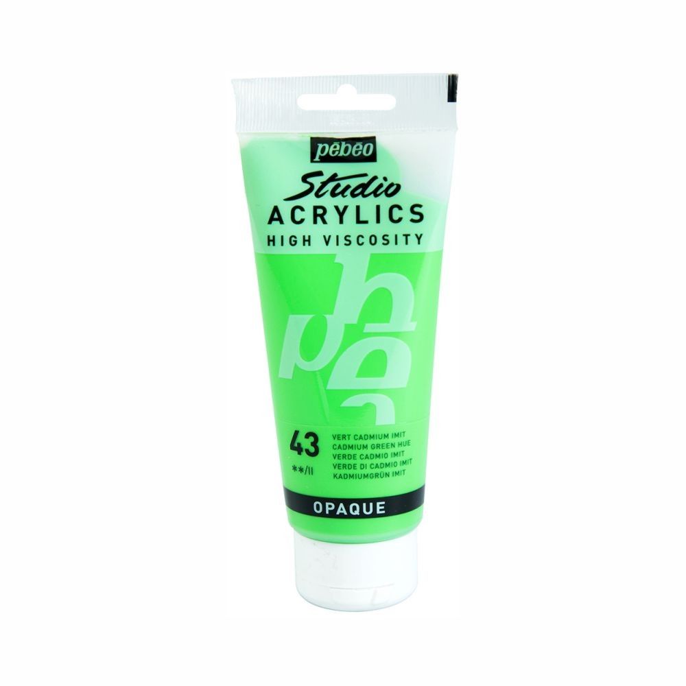 Acrílico Studio Pébéo 100 ml - Verde Cadmio
