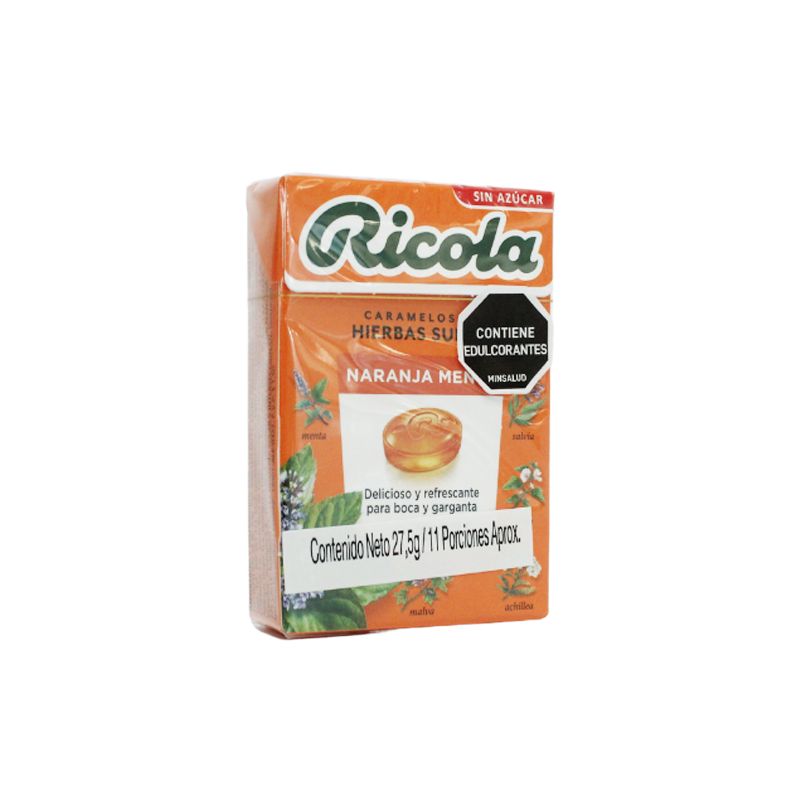 Caramelo Ricola Sabor Naranja Menta 27,5g