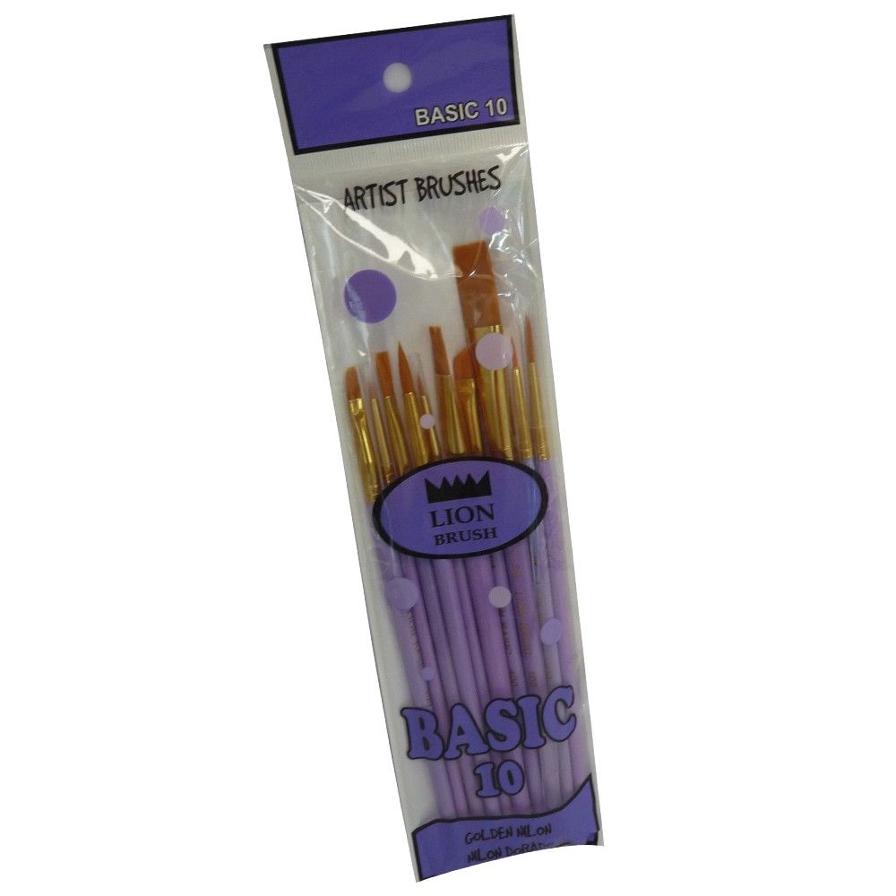 Pincel Arte &amp; Pintura Mixto Lion Basic x10 und