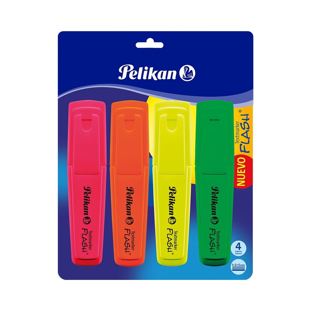 Resaltador Pelikan Flash Surtidos x4 und