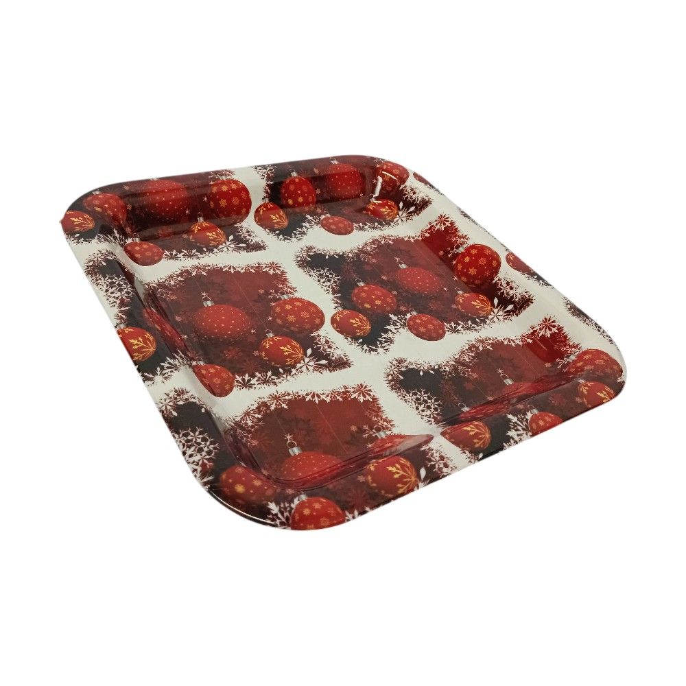 Bandeja 29X29Cm Plástico Navidad