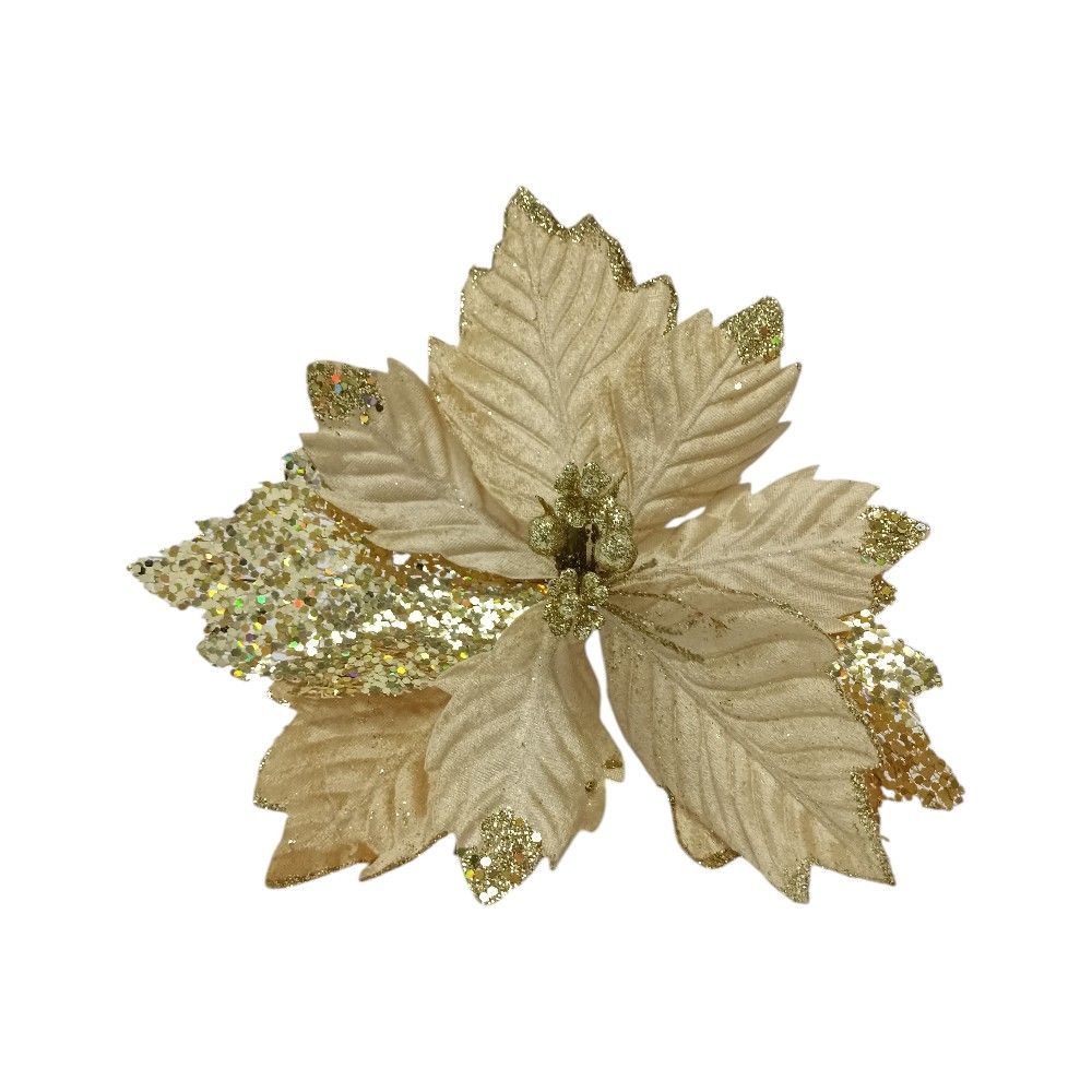 Adorno Flor 25X19Cm Dorado