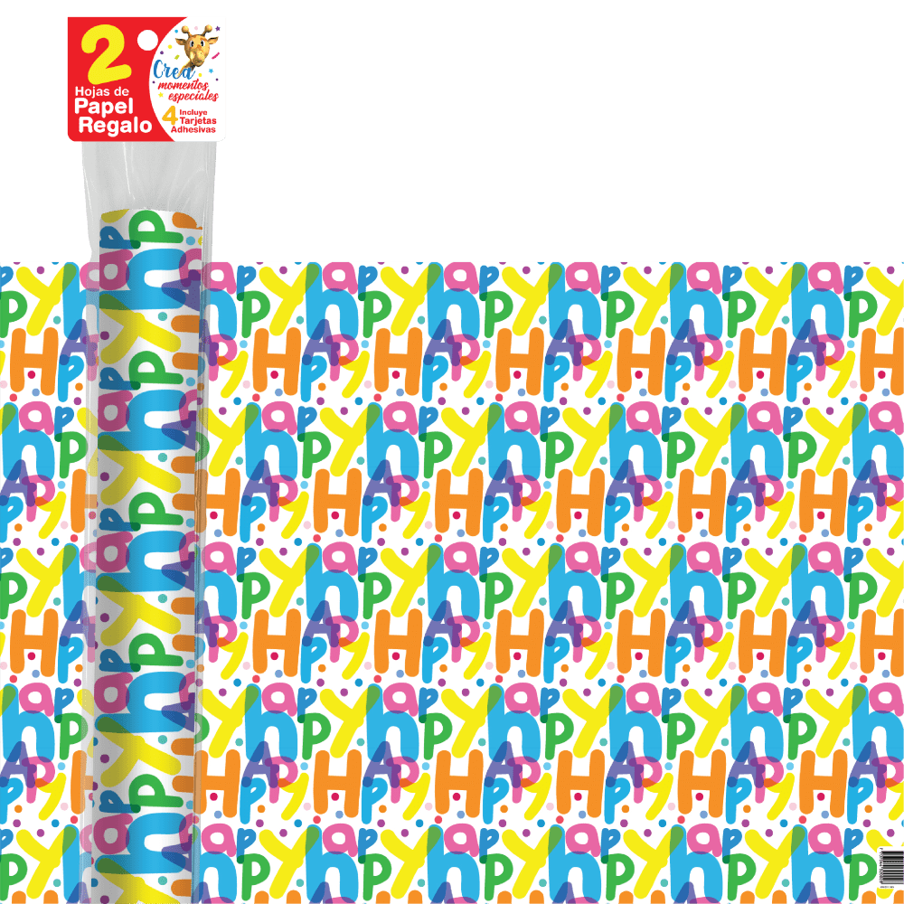 Papel Regalo Mouse + 4 Tarjetas Adhesivas x2 und