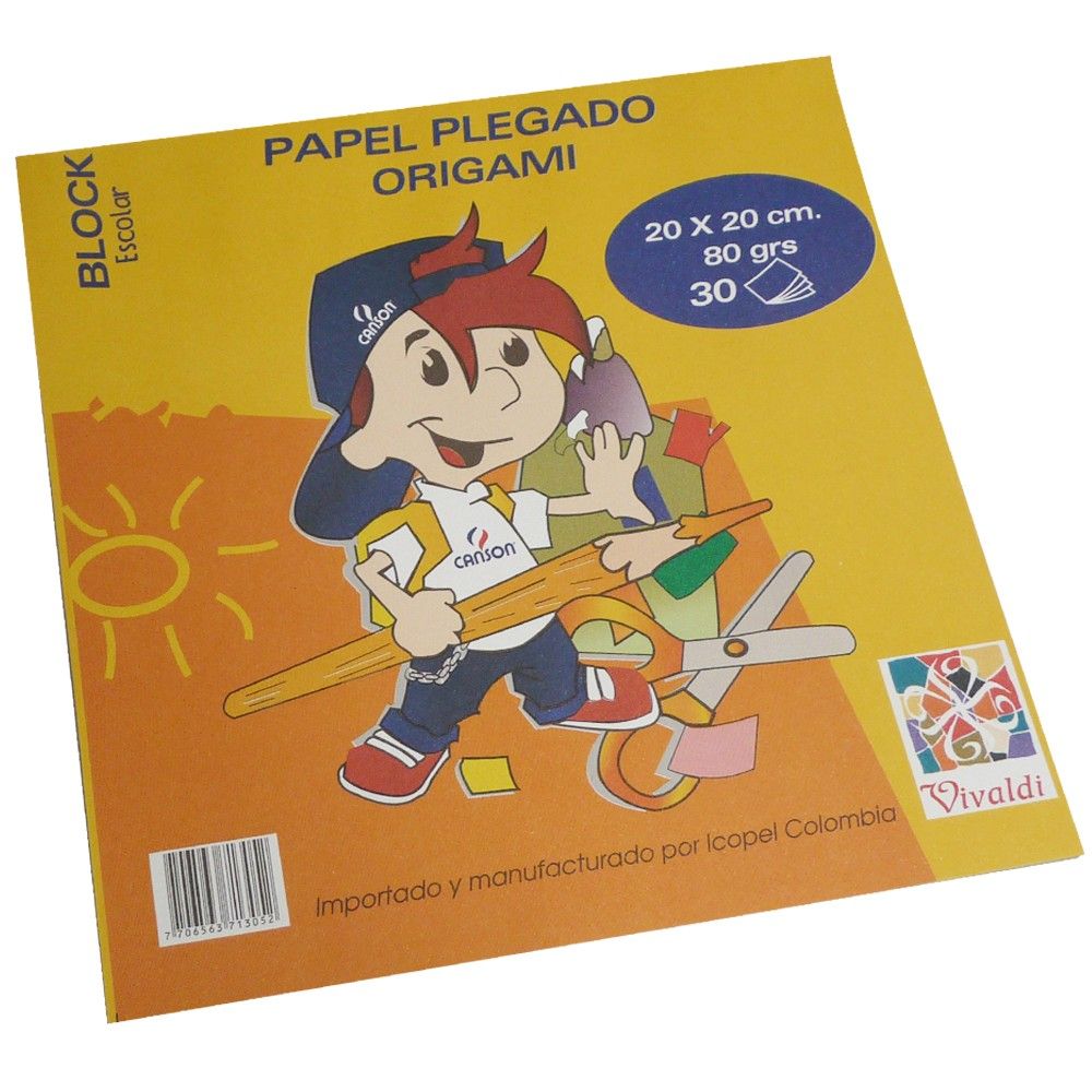 Block Vivaldi Origami 20 x 20cm 80grs x30 hojas