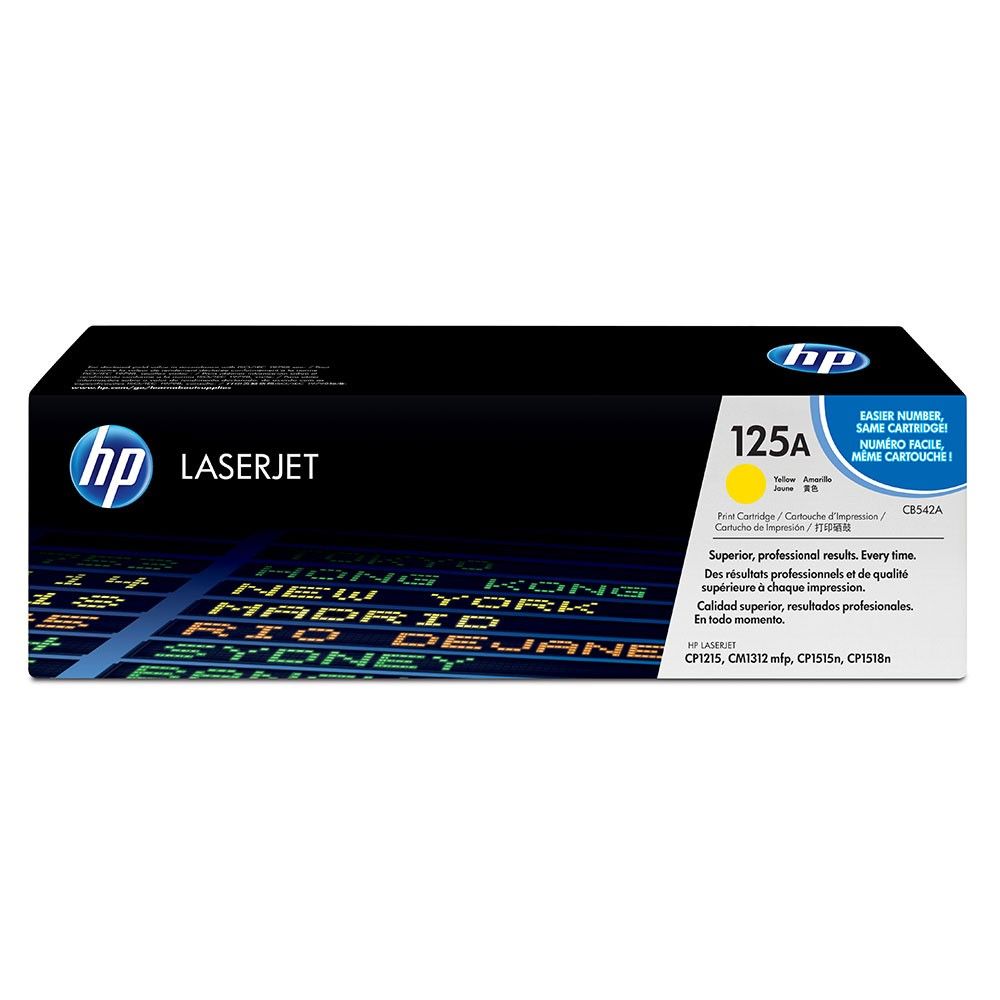 Cartucho de Tóner HP 125A Amarillo LaserJet Original (CB542A)