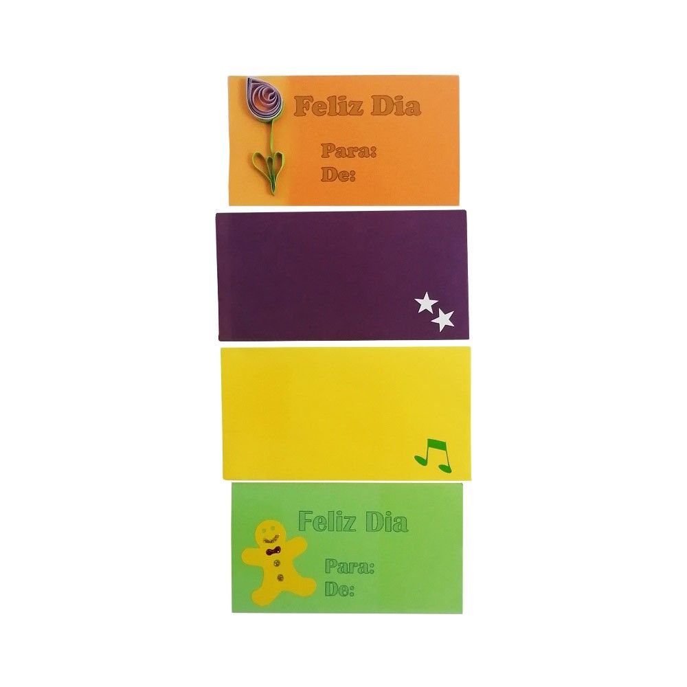 Sobres De Regalo Pequeño + 2 Tarjetas De Colores