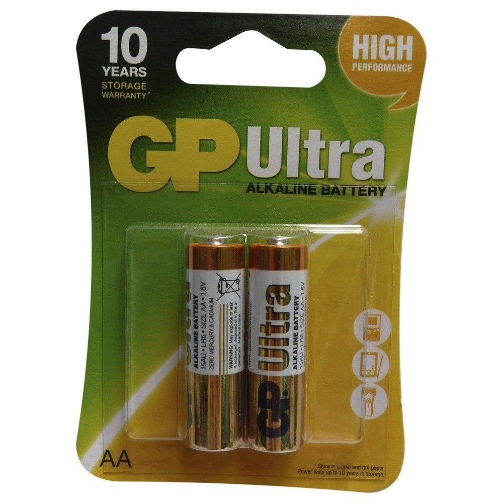 Pila Batería GP Ultra Alcalina AA x2 und
