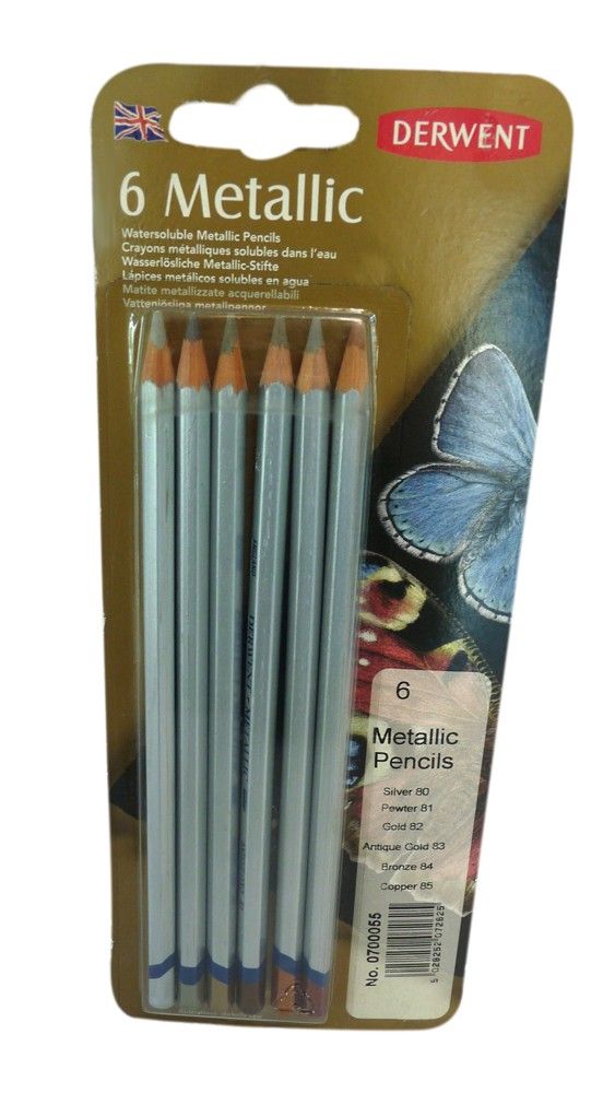 Lápiz Derwent Metálico Soluble Gris x6 und