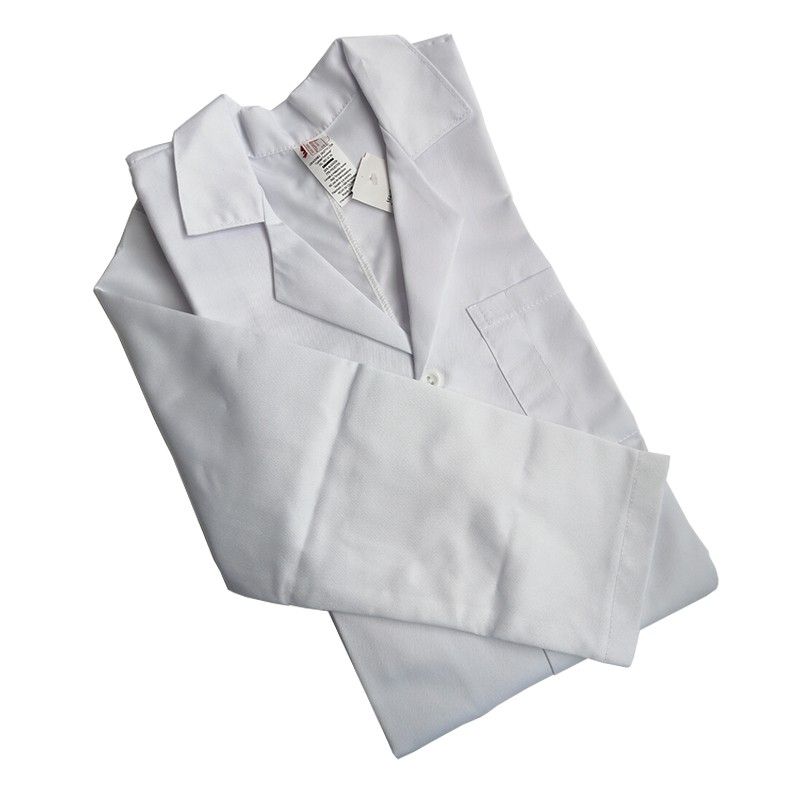 Bata de Laboratorio con Manga Larga Talla 12 Blanco