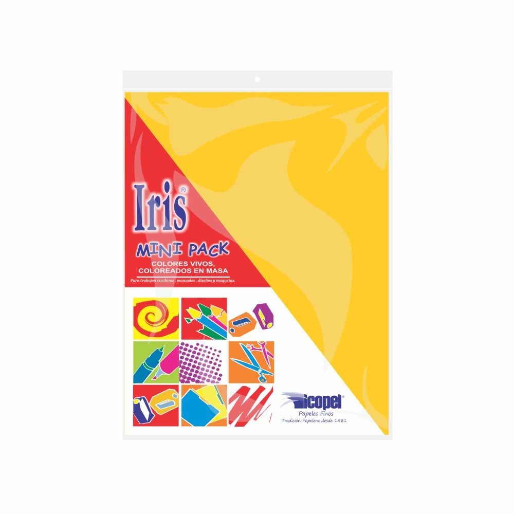 Minipack Iris-Ultra Icopel Carta 50 Hojas Oro