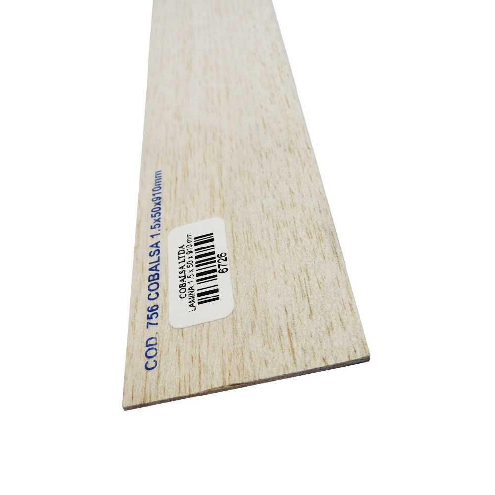 Lamina De Balso 1.5 mm x 50 mm x 910 mm