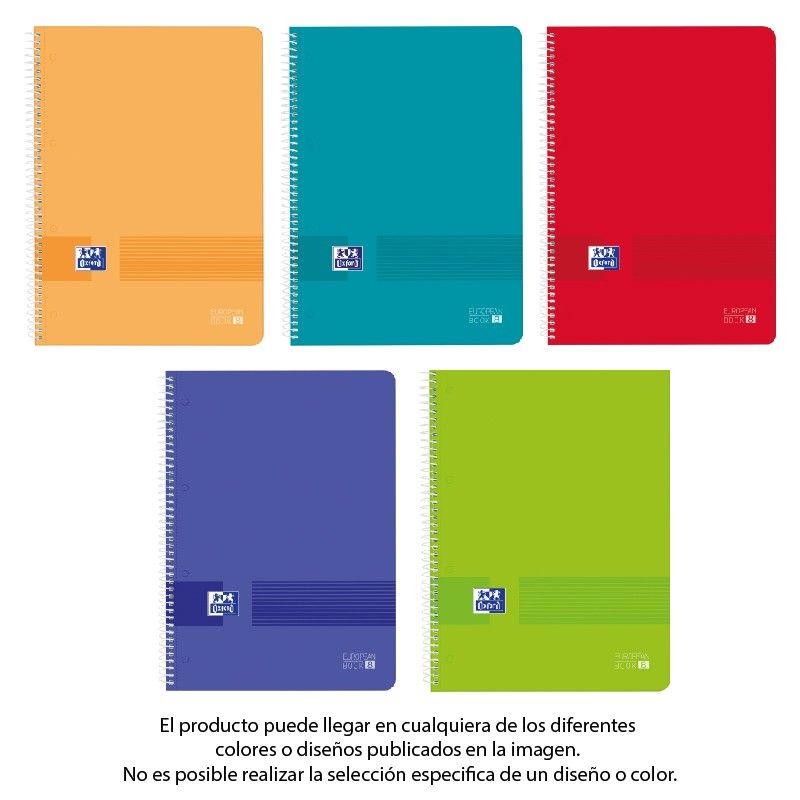 Cuaderno 8 Materias A4 cuadros Color vibrantes Oxford