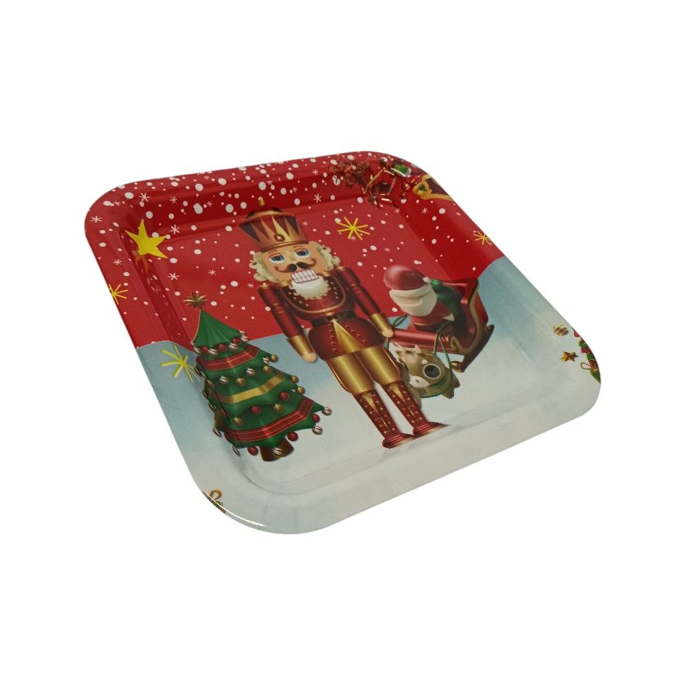 Bandeja 29X29Cm Plástico Navidad
