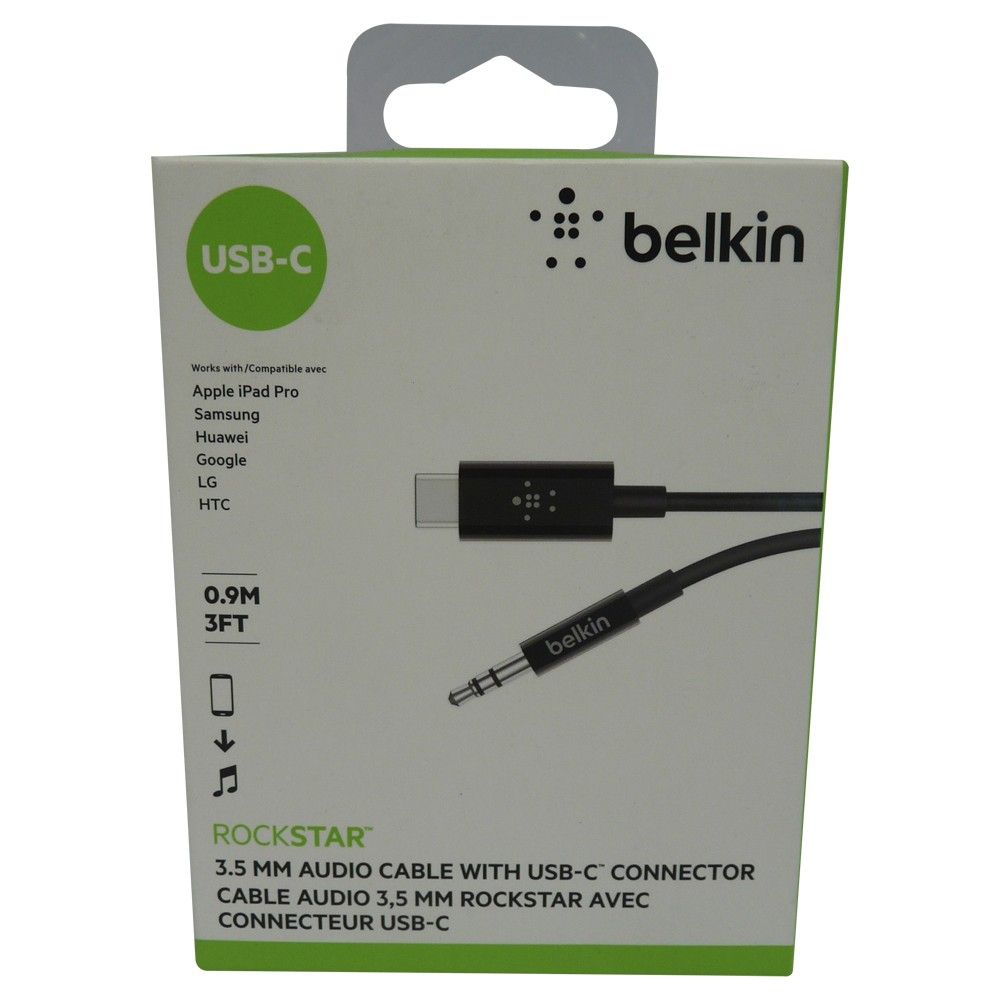 Cable Audio Belkin Conector Rockstar Tipo USB-C 3ft / 3,5mm / 0.9mt