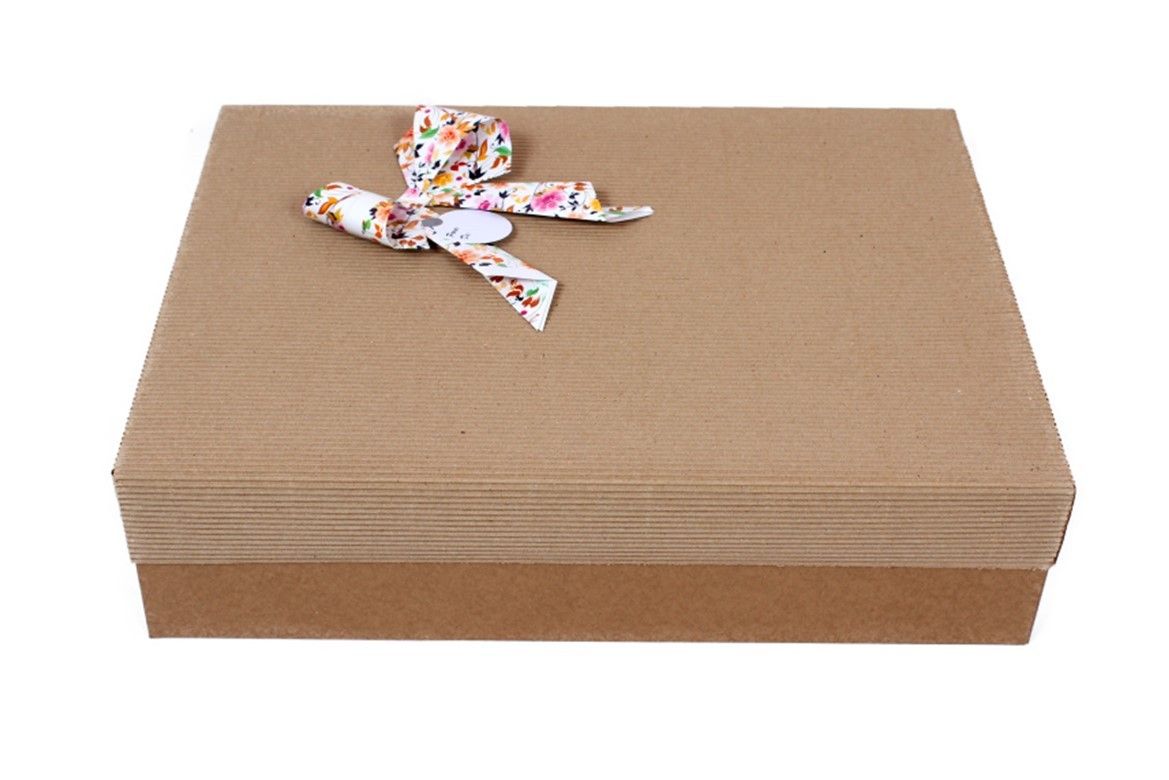 Caja De Regalo 30Cm Tapa Micro Café