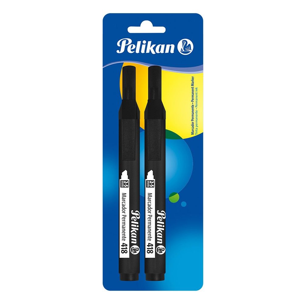 Marcador Pelikan Permanente 418 Negro 2.5mm x2 und