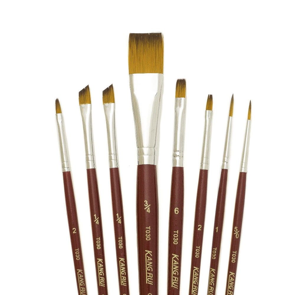 Juego Pincel De Nylon X 7 Mixto