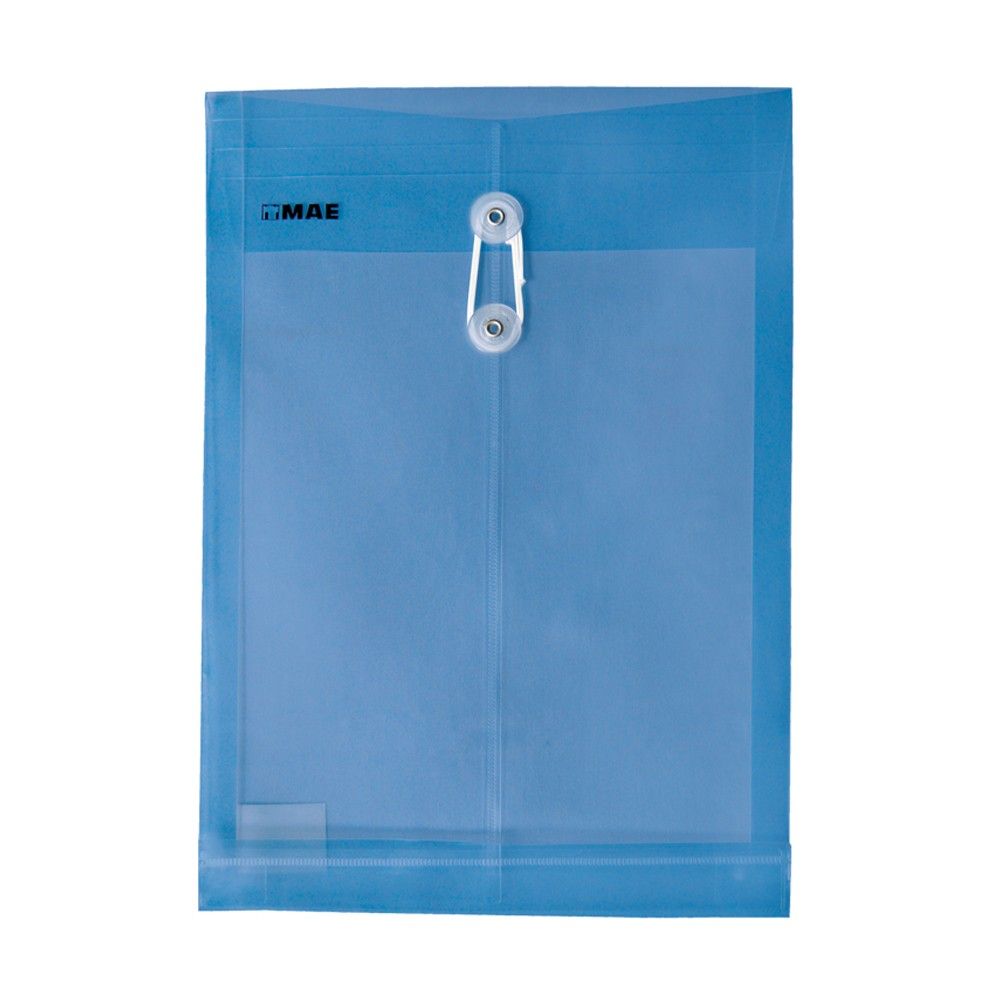 Sobre Vertical Oficio Con Hilo Color Azul