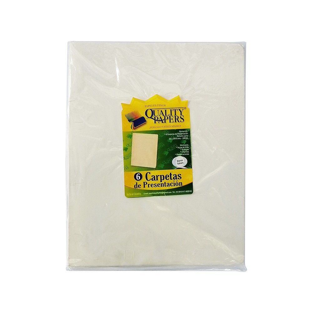 Carpeta kimberly Blanco Sahara 08 220gr x6 und