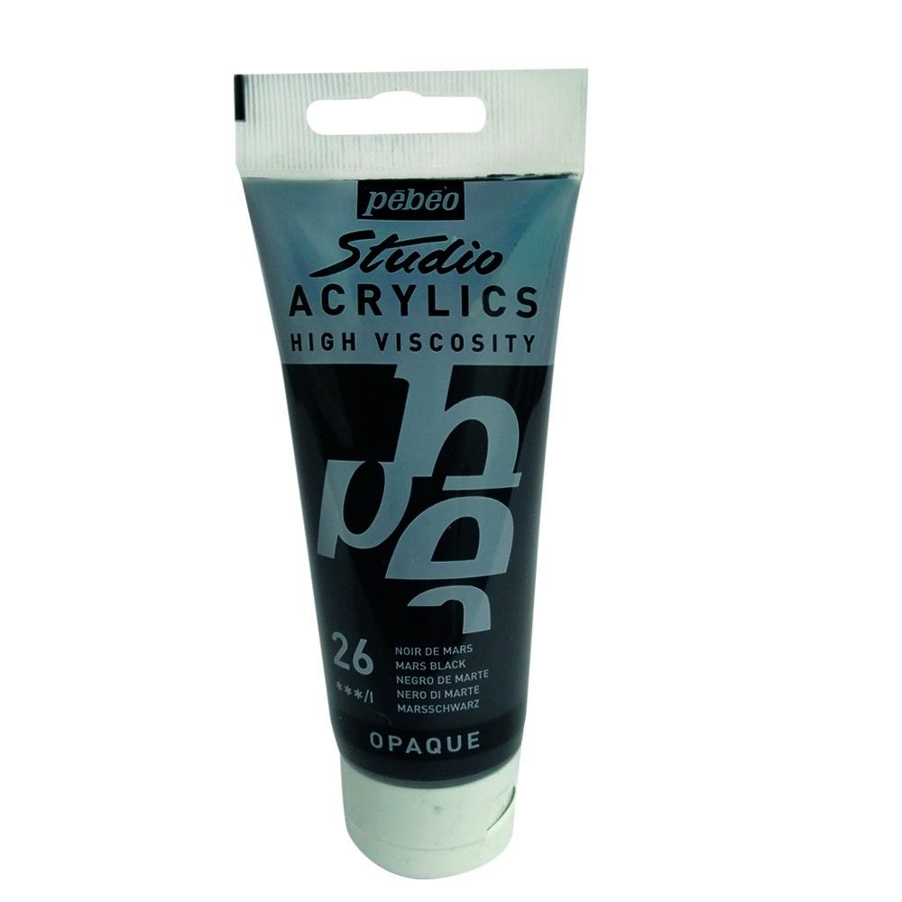 Acrílico Pebeo en Tubo Negro Marte 26 / 100ml