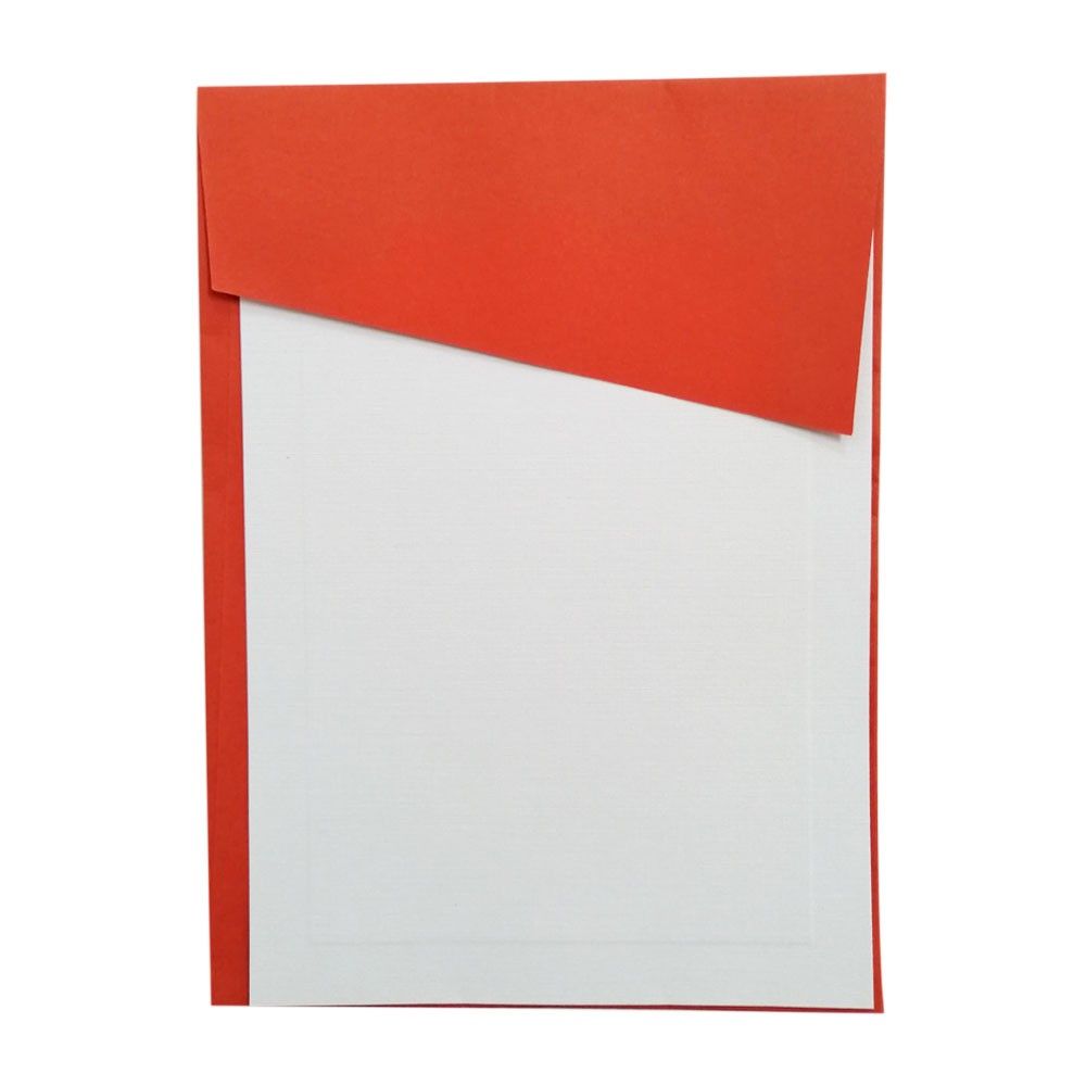 Sobre Kimberly + Tarjeta Lord Rojo/blanco Opalina + Stickers 18,4 x 13,4cm X12und