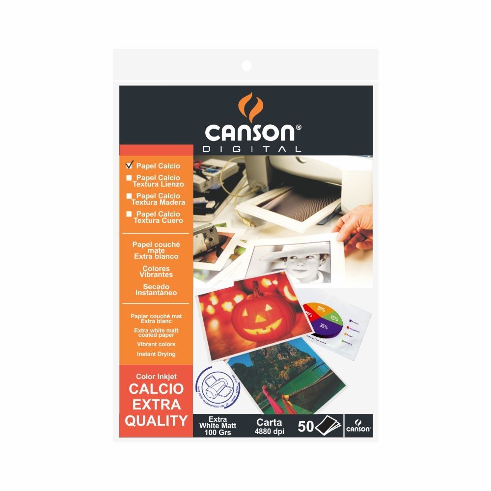 Papel Calcio Extra Quality Canson 100 Gr Carta 50 Hojas