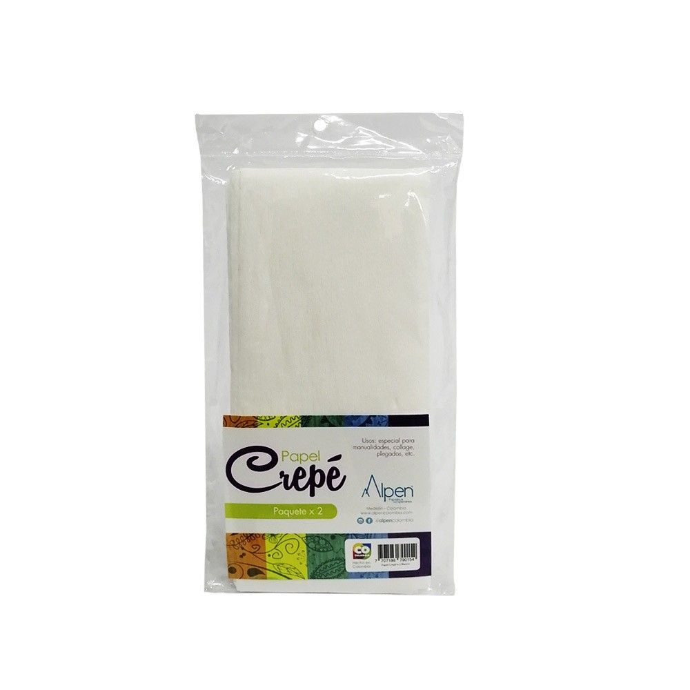 Papel Crepe Color Blanco X2 Und