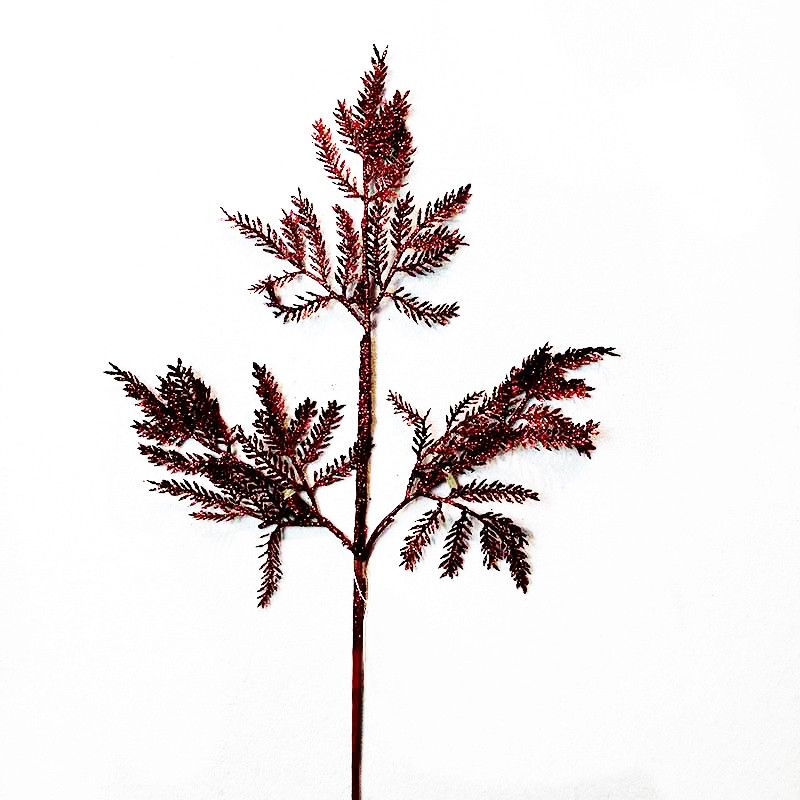 Rama 60cm X3 Hojas Mini Helecho Rojo