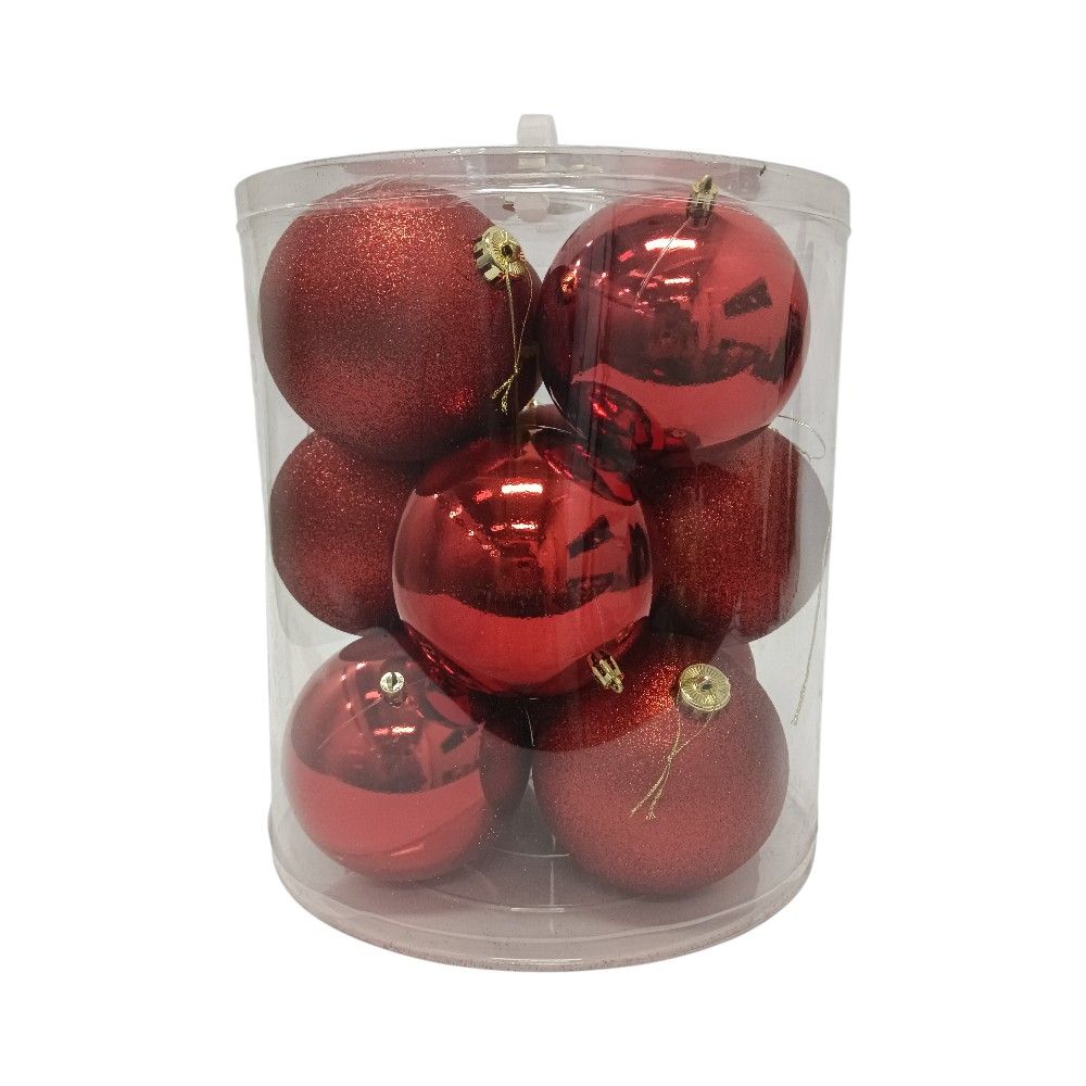Bolas X12 12Cm Rojo