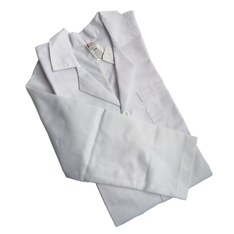 Bata de Laboratorio con Manga Larga Talla L Blanco